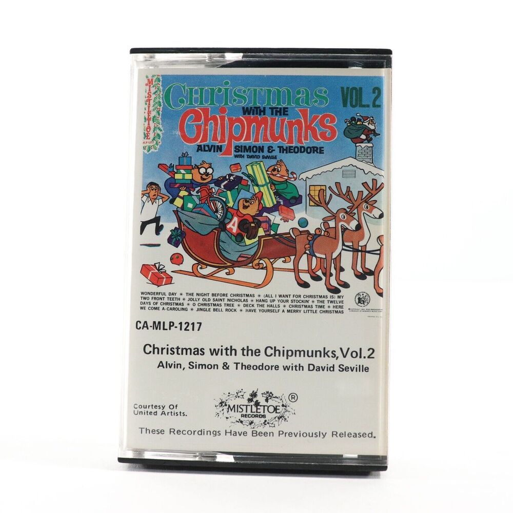 Christmas with the Chipmunks Vol. 2 VTG (Cassette Tape, Mistletoe) CA-MLP-1217